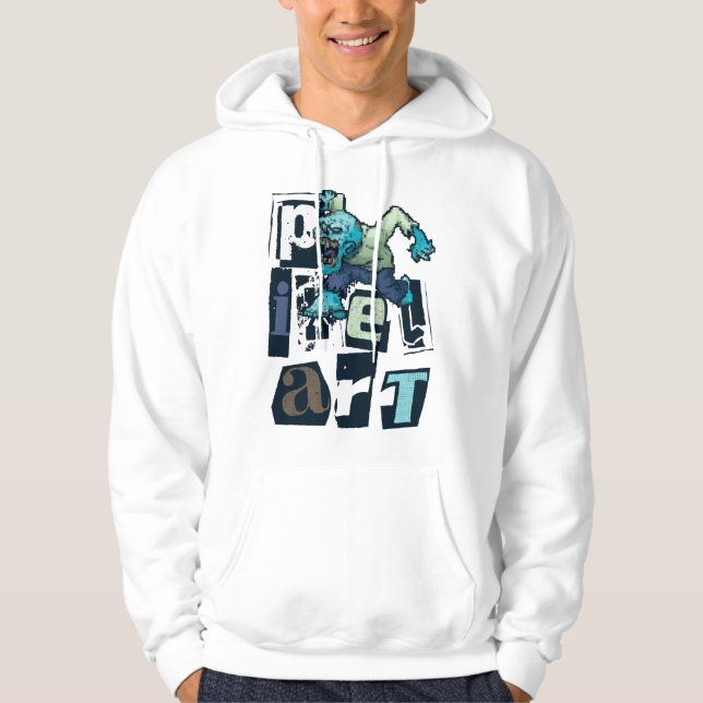Pixel art and monster hoodie (Front)