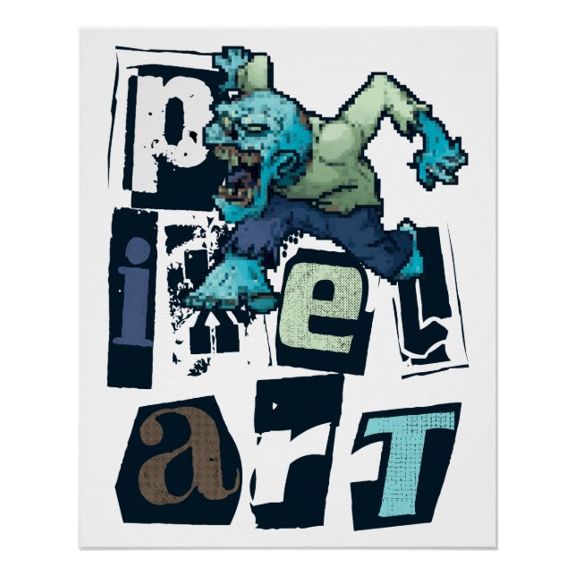 Pixel art and monster poster (Front)