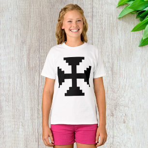 Pixel Art Black Cross Symbol  T-Shirt