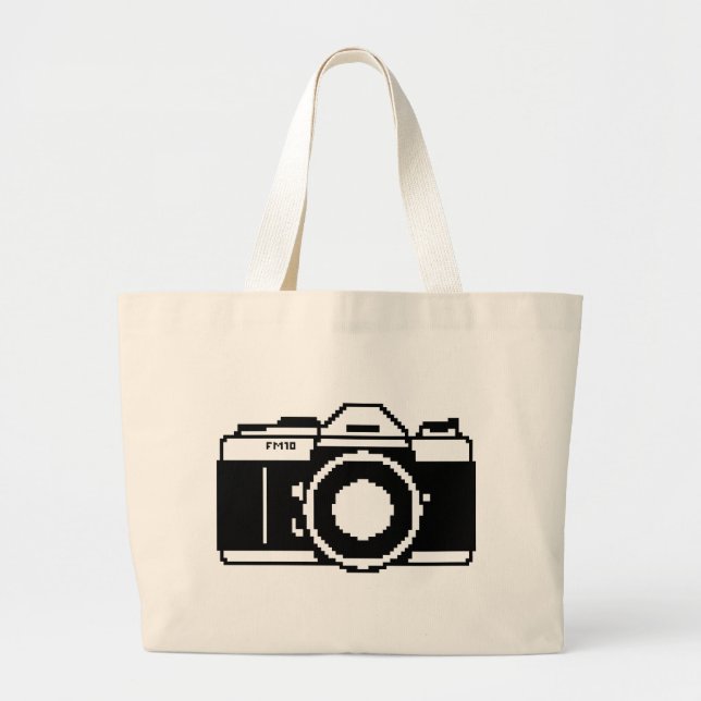 Pixel Art Camera Tote Bag (Front)