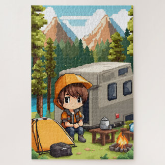 Pixel Art Camping Jigsaw Puzzle