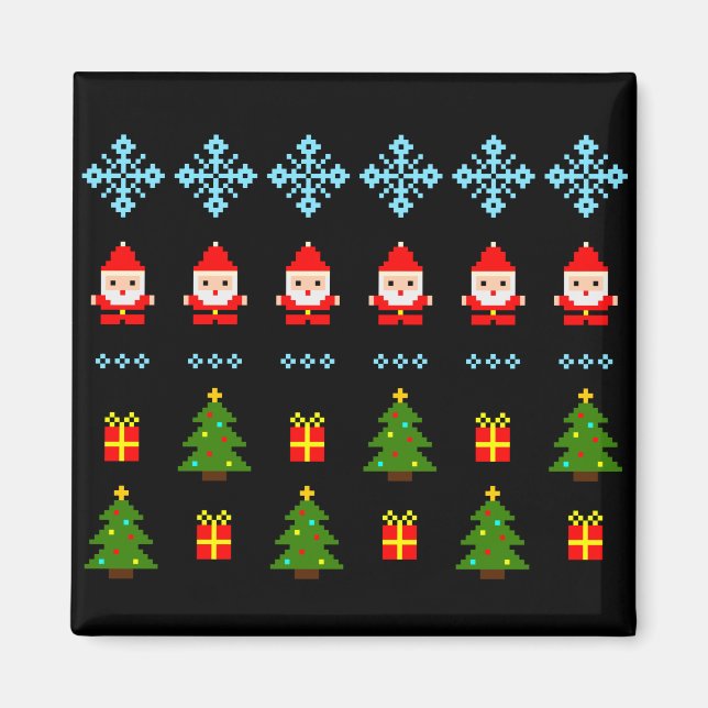 Pixel Art Christmas Magnet (Front)