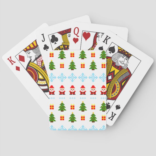 Pixel Art Christmas Playing Cards (Back)