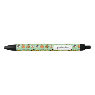 Pixel Art Delicious Cakes Pattiserie Pattern Black Ink Pen