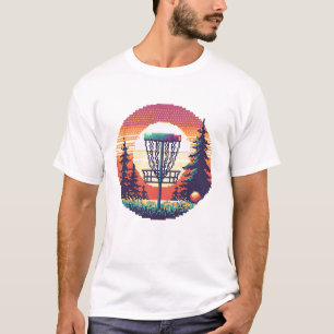 Pixel Art Disc Golf Course T-Shirt