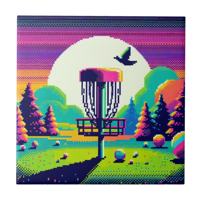 Pixel Art Disc Golf Course Tile (Front)