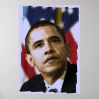 Pixel art (dots), Barack Obama
