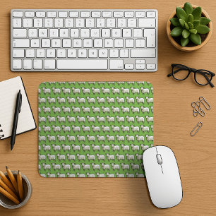 Pixel Art Flock of Sheep Pattern Mouse Pad