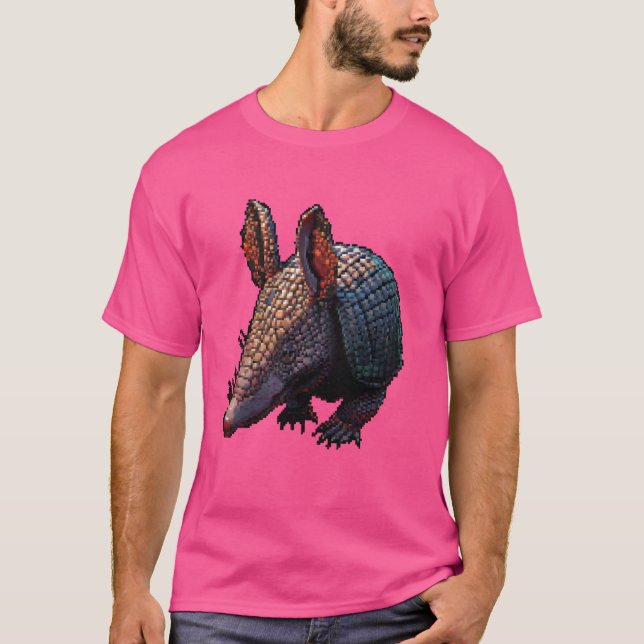 Pixel Art Lover - Armadillo Dad Mum T-Shirt (Front)