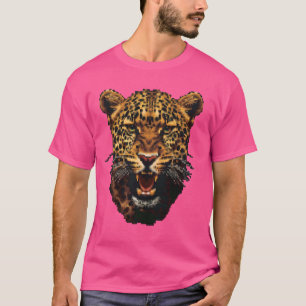 Pixel Art Lover - Leopard Dad Mum T-Shirt