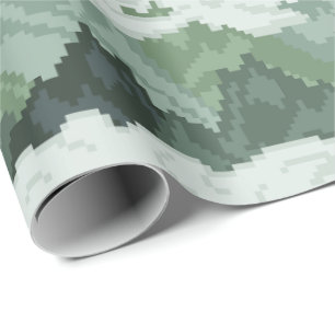 Pixel Art Mountain Landscape Pattern Wrapping Paper