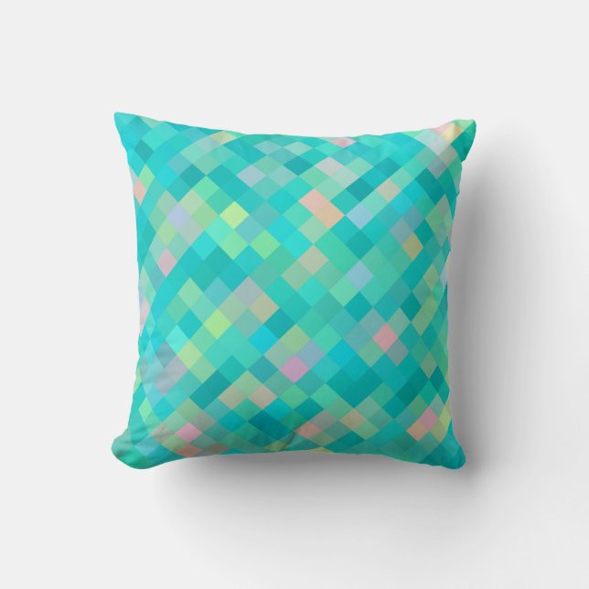 Pixel Art Multicolor Pattern Cushion (Front)