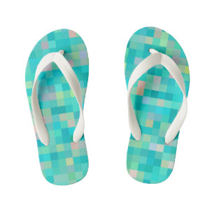 Pixel Art Multicolor Pattern Kid's Jandals