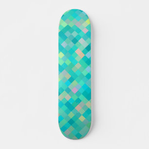 Pixel Art Multicolor Pattern Skateboard
