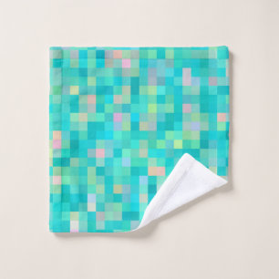 Pixel Art Multicolor Pattern Wash Cloth
