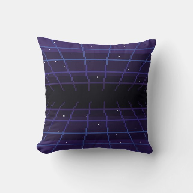 pixel art of 80s Retro sci-Fi background. Pixel ar Cushion (Front)