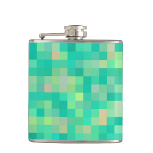 Pixel Art Pattern Hip Flask
