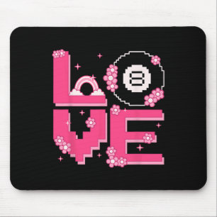 Pixel Art Retro 60s 70s Style Hippie Outfit Love B Mouse Pad