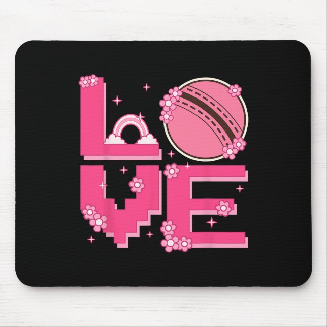 Pixel Art Retro 60s 70s Style Hippie Outfit Love C Mouse Pad (Front)