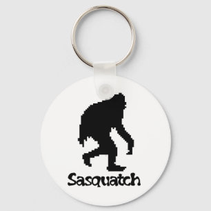 Pixel Art Sasquatch Key Ring