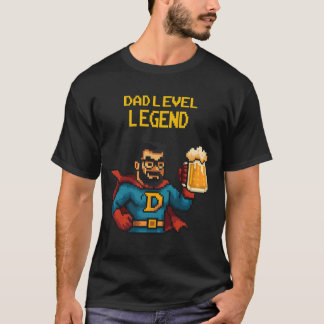 Pixel Art Superhero Dad T-Shirt, Father's Day Gift T-Shirt