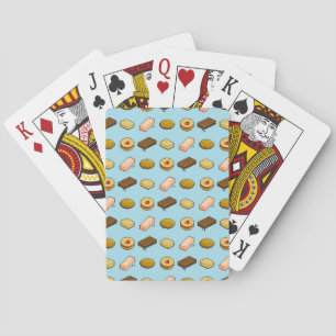 Pixel Art Tasty Biscuit Cookie Selection Pattern Playing Cards
