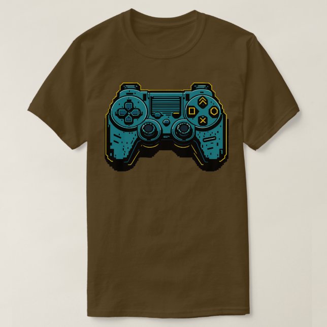 Pixel Art Video Game Controller T-Shirt (Design Front)
