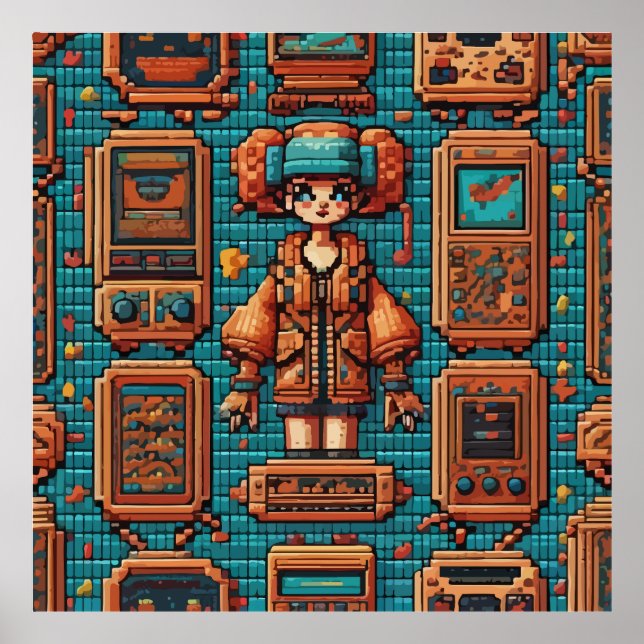 Pixel artwork poster (Front)