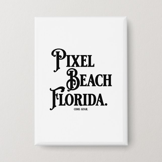 Pixel Beach Florida Button (Front)