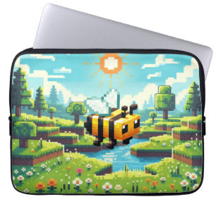 Pixel Buzz: The Sunny Meadow Adventure Laptop Sleeve