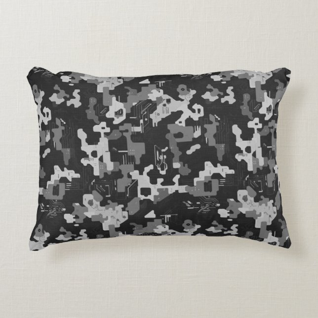 Pixel Camo Stealth Decorative Cushion (Front)