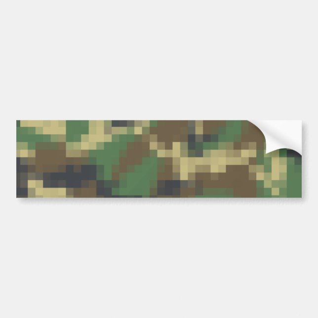 Pixel Camouflage Bumper Sticker (Front)