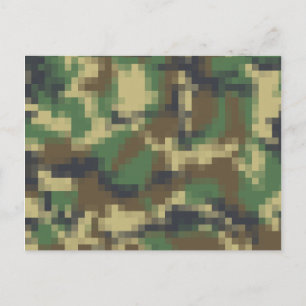 Pixel Camouflage Postcard