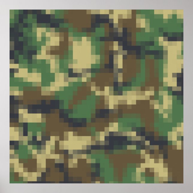 Pixel Camouflage Poster (Front)