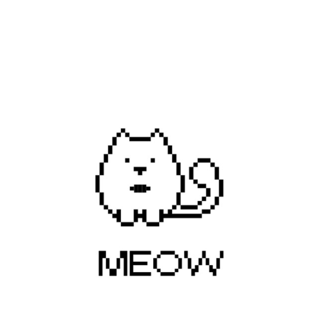 Pixel Cat Meow T-Shirt (Creator Uploaded)
