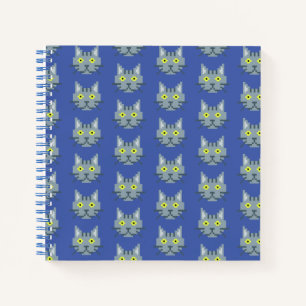 Pixel Cat Pattern Notebook