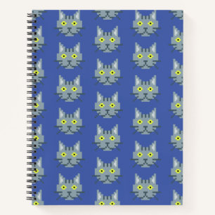 Pixel Cat Pattern Notebook