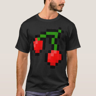 Pixel Cherries 8bit Video Game Graphic  T-Shirt