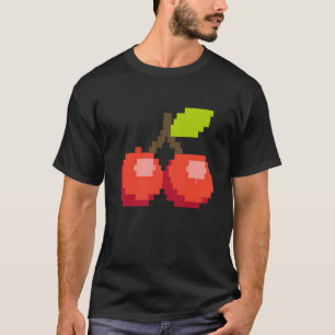 Pixel Cherry Summer Fruit 8 bit Fruit T-Shirt