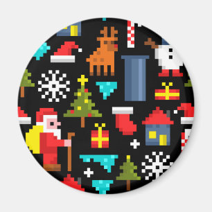 Pixel Christmas Magnet