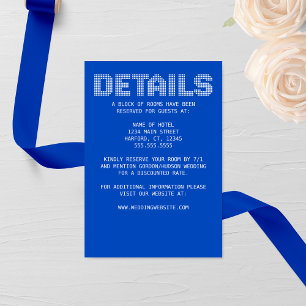 Pixel 'Details' Wedding Enclosure Card