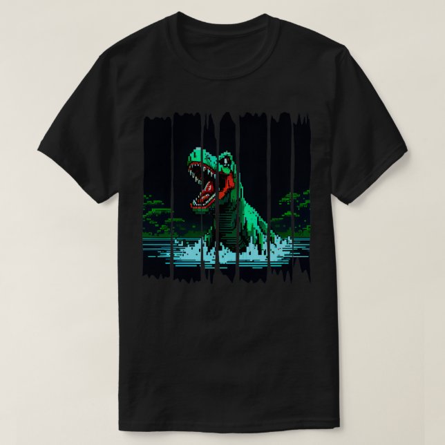 Pixel Dinosaur T-Shirt (Design Front)