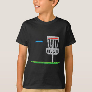 Pixel Disc Golf Frisbee Golfer Frolf Men Boys Kids T-Shirt