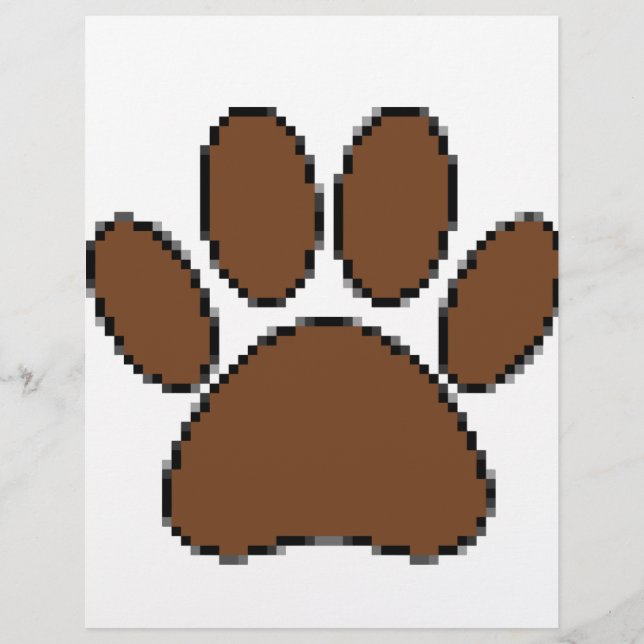 Pixel Dog Paw Print (Front)