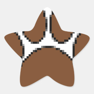 Pixel Dog Paw Print Star Sticker