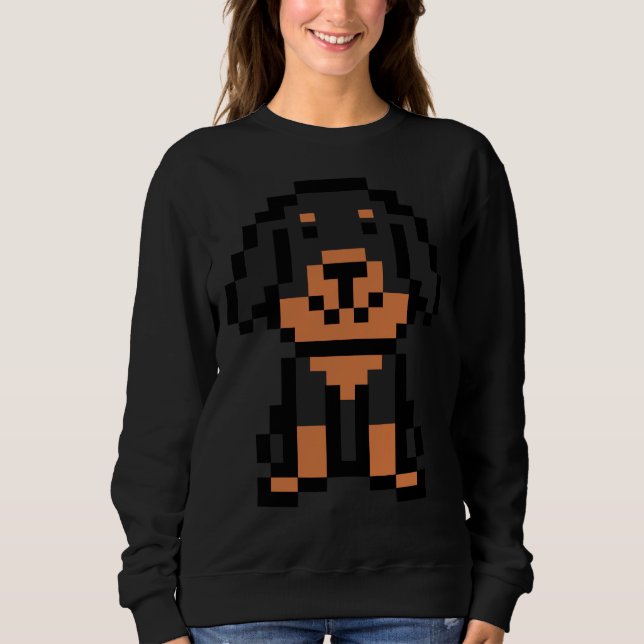 Pixel Dog Rottweiler Sweatshirt (Front)