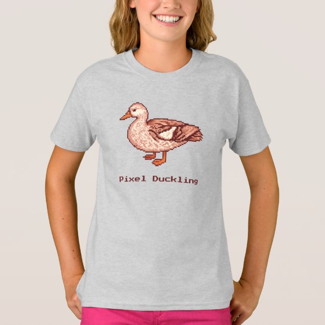 Pixel Duckling, modern Pixel Art  T-Shirt (Front)