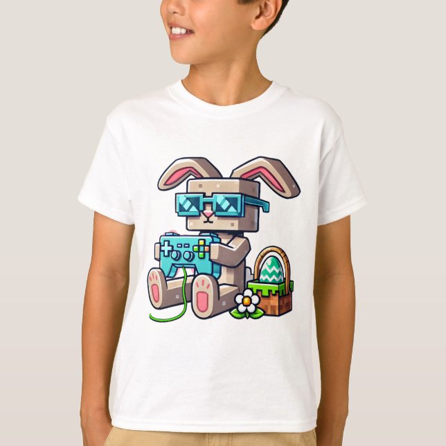 Pixel Easter Bunny T-Shirt (Front)
