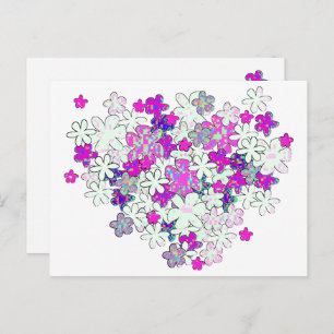 Pixel Flower Bunch Postcard