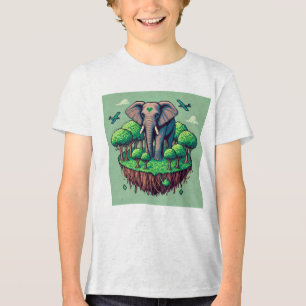 Pixel Friends: Forest Protection (elephant) #01 Tri-Blend Shirt